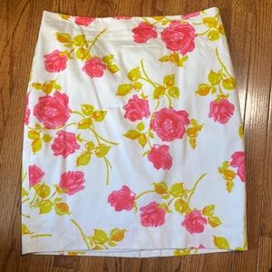 Ann Taylor Floral Pencil Skirt